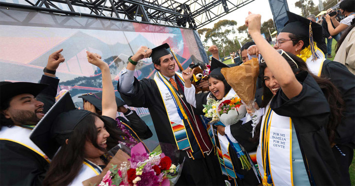 Slideshow: Students cheer as their caps are thrown in the air
