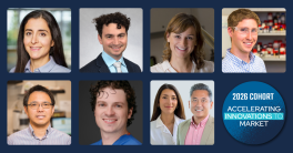 Collage of seven winners' portraits for the 2026 AIM Awardees. 