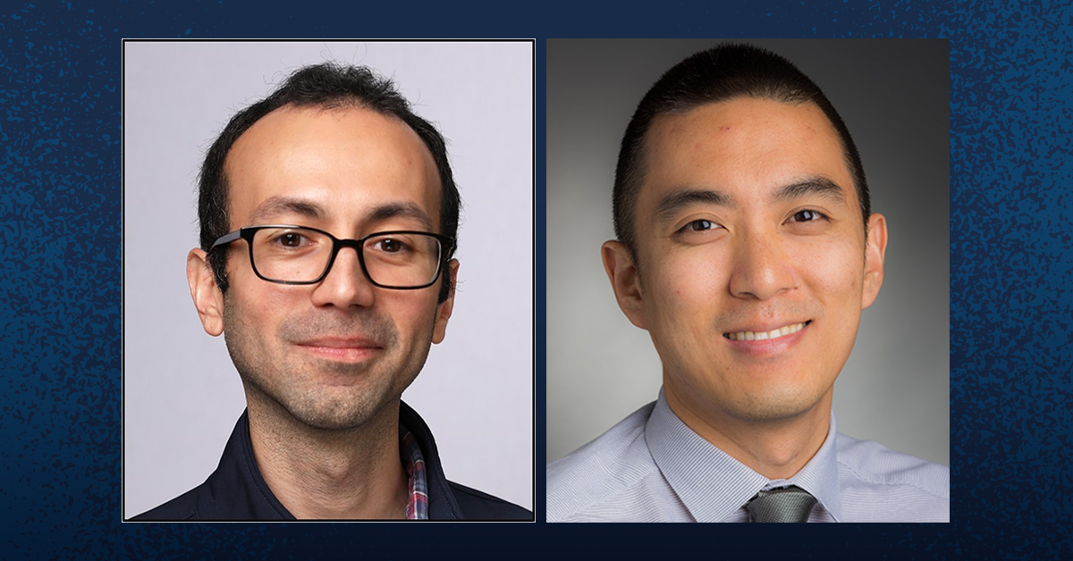 Portraits of UC San Diego physician-scientists Alejandro Chavez and Hojun Li