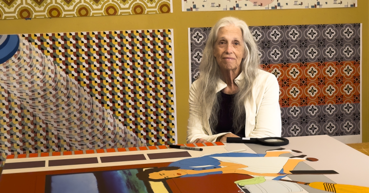 Portrait of Marge Dean in her studio